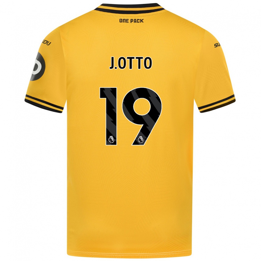 Kandiny Niño Camiseta Jonny Otto #19 Amarillo 1ª Equipación 2024/25 La Camisa Chile