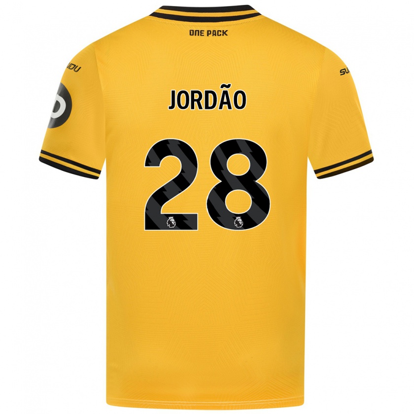 Kandiny Niño Camiseta Bruno Jordão #28 Amarillo 1ª Equipación 2024/25 La Camisa Chile