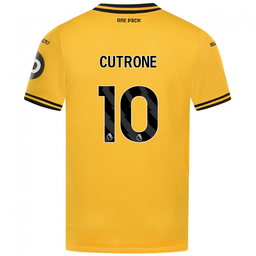 Kandiny Niño Camiseta Patrick Cutrone #10 Amarillo 1ª Equipación 2024/25 La Camisa Chile