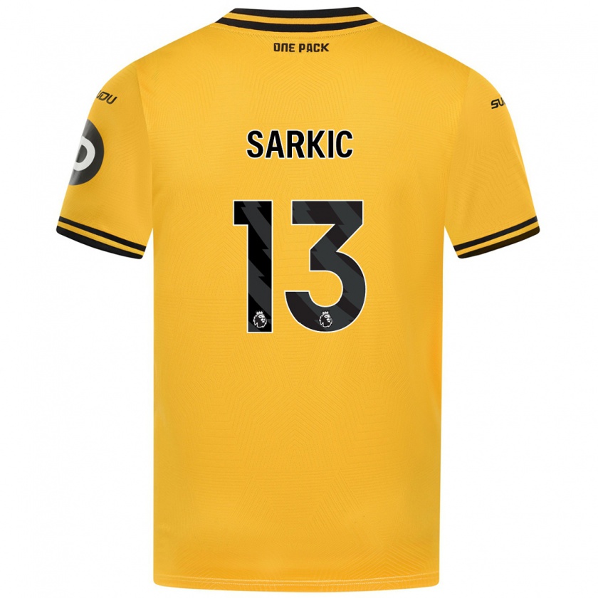 Kandiny Niño Camiseta Matija Sarkic #13 Amarillo 1ª Equipación 2024/25 La Camisa Chile