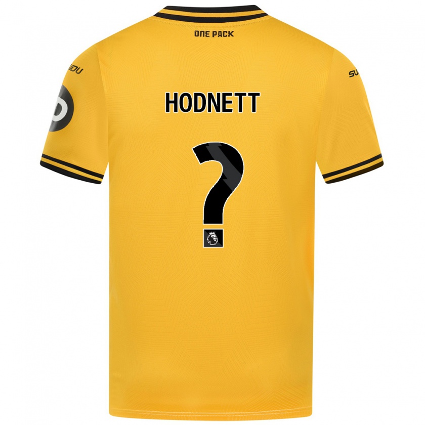 Kandiny Niño Camiseta Jack Hodnett #0 Amarillo 1ª Equipación 2024/25 La Camisa Chile