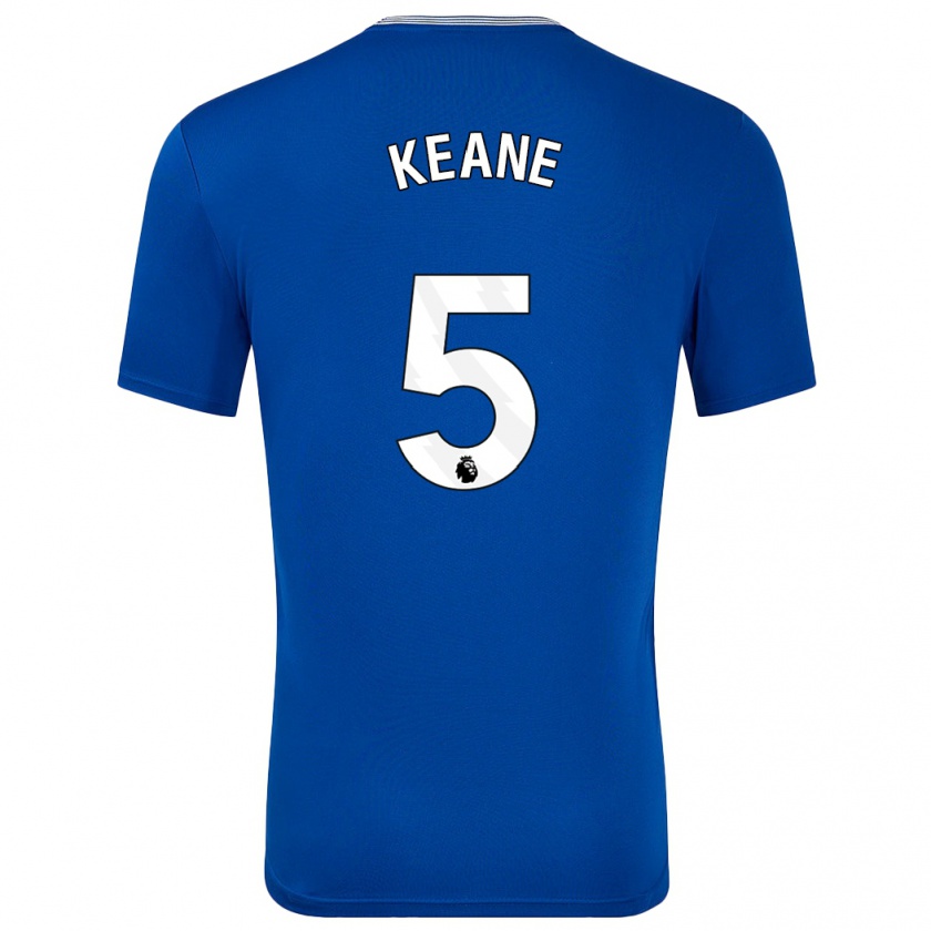 Kandiny Niño Camiseta Michael Keane #5 Azul Con 1ª Equipación 2024/25 La Camisa Chile