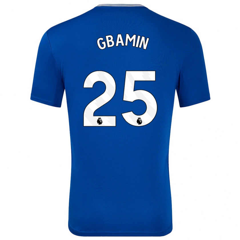 Kandiny Niño Camiseta Jean-Philippe Gbamin #25 Azul Con 1ª Equipación 2024/25 La Camisa Chile