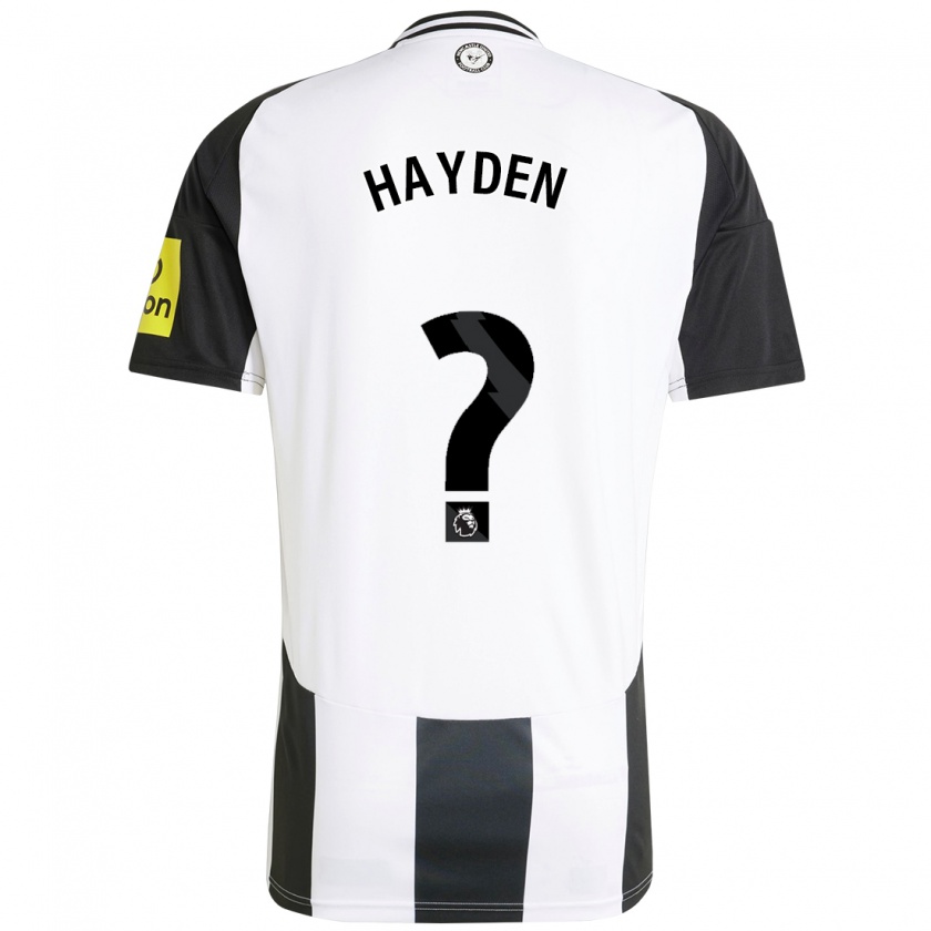 Kandiny Niño Camiseta Isaac Hayden #0 Blanco Negro 1ª Equipación 2024/25 La Camisa Chile