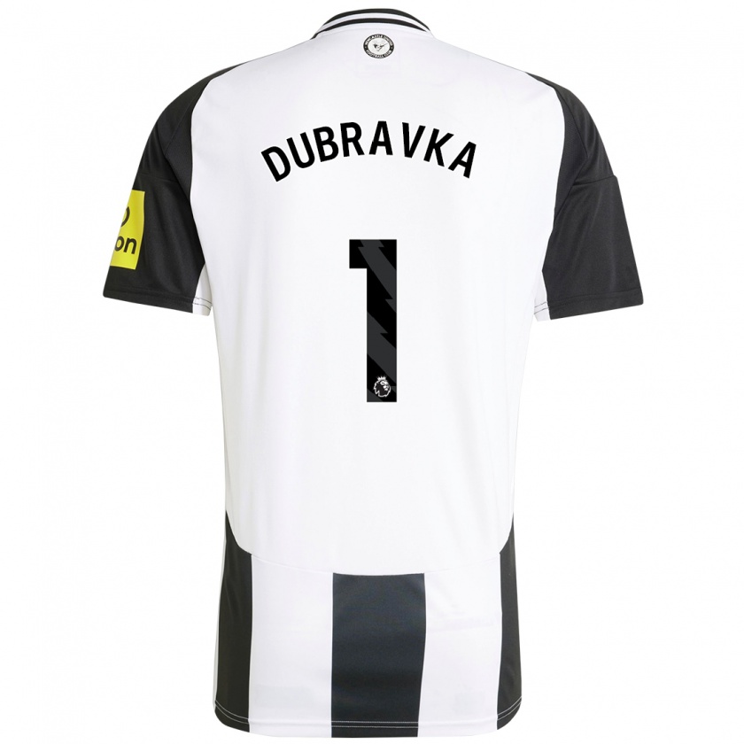 Kandiny Niño Camiseta Martin Dúbravka #1 Blanco Negro 1ª Equipación 2024/25 La Camisa Chile