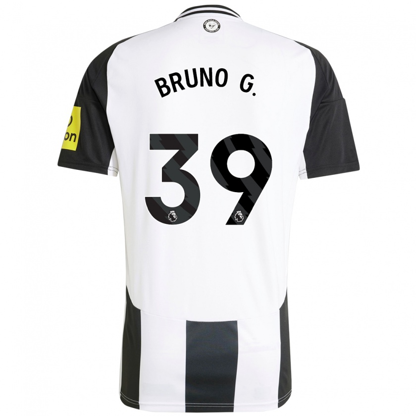 Kandiny Niño Camiseta Bruno Guimarães #39 Blanco Negro 1ª Equipación 2024/25 La Camisa Chile