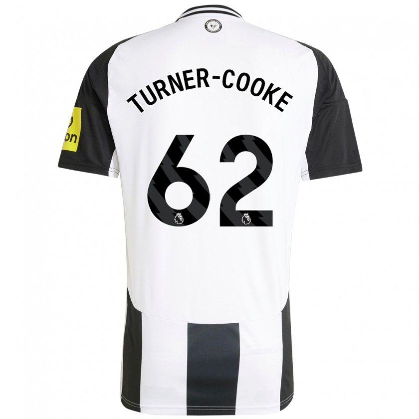 Kandiny Niño Camiseta Jay Turner-Cooke #62 Blanco Negro 1ª Equipación 2024/25 La Camisa Chile