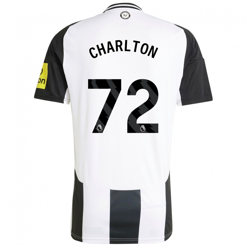 Kandiny Niño Camiseta Dylan Charlton #72 Blanco Negro 1ª Equipación 2024/25 La Camisa Chile