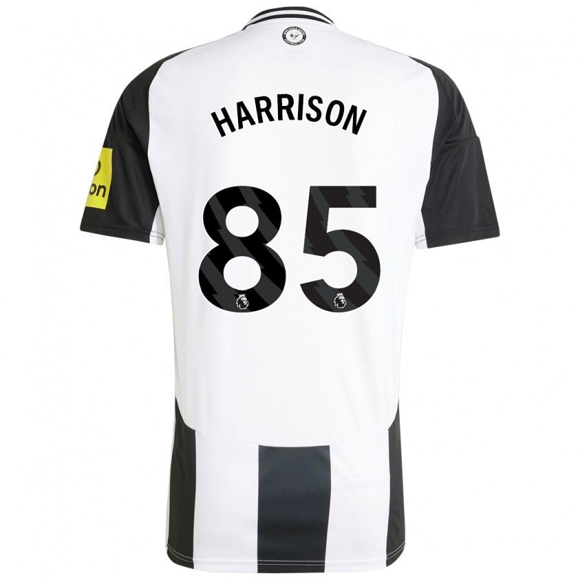 Kandiny Niño Camiseta Adam Harrison #85 Blanco Negro 1ª Equipación 2024/25 La Camisa Chile