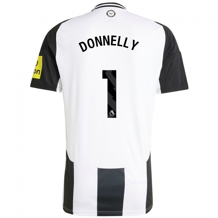 Kandiny Niño Camiseta Grace Donnelly #1 Blanco Negro 1ª Equipación 2024/25 La Camisa Chile