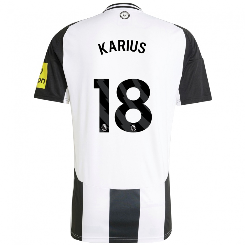 Kandiny Niño Camiseta Loris Karius #18 Blanco Negro 1ª Equipación 2024/25 La Camisa Chile