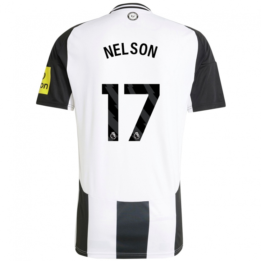 Kandiny Niño Camiseta Erin Nelson #17 Blanco Negro 1ª Equipación 2024/25 La Camisa Chile