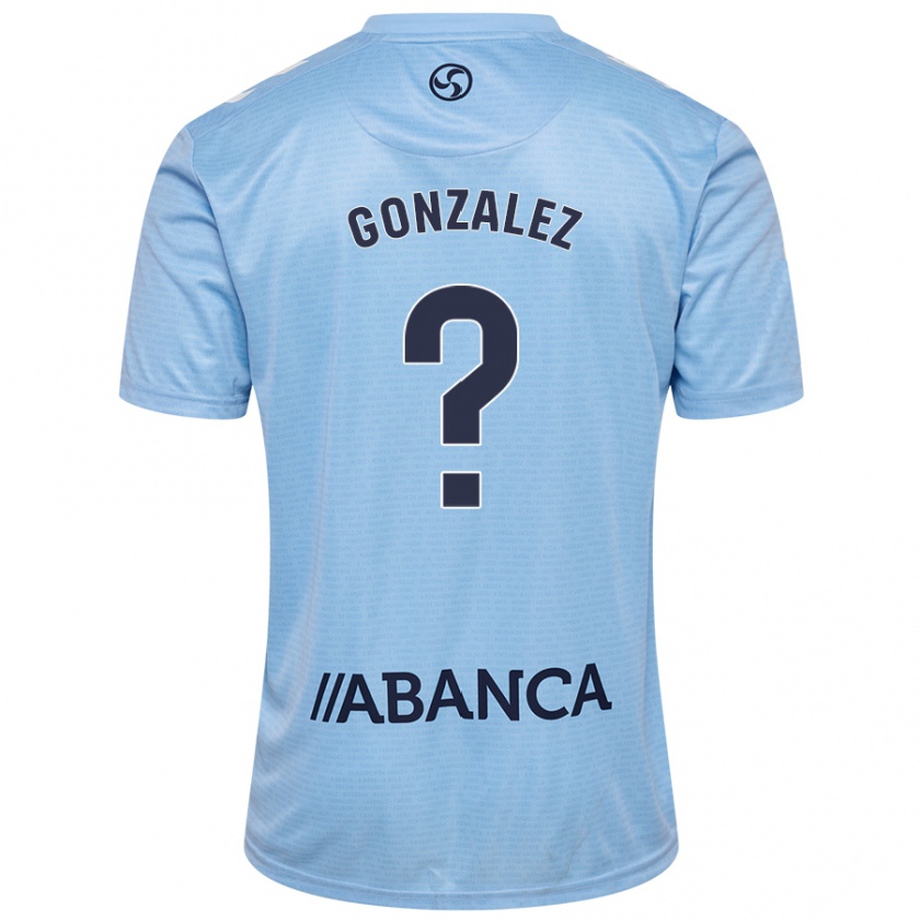 Kandiny Niño Camiseta Marcos González #0 Azul Cielo 1ª Equipación 2024/25 La Camisa Chile