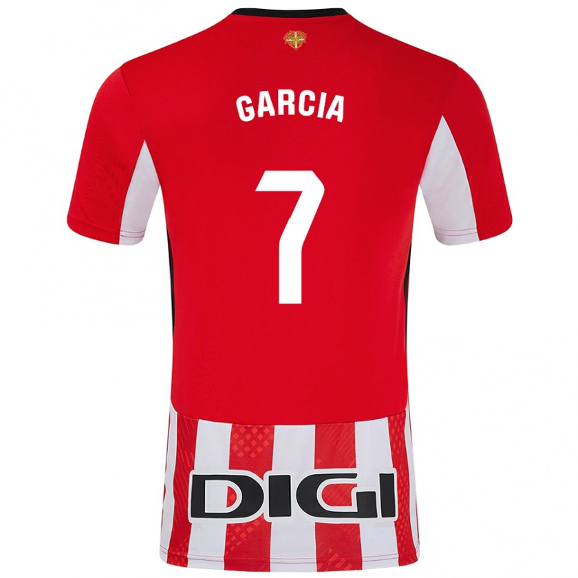 Kandiny Niño Camiseta Nahikari García #7 Rojo Blanco 1ª Equipación 2024/25 La Camisa Chile