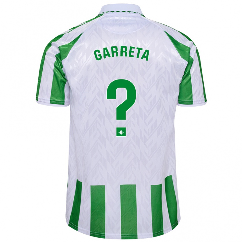 Kandiny Niño Camiseta Félix Garreta #0 Verde Rayas Blancas 1ª Equipación 2024/25 La Camisa Chile