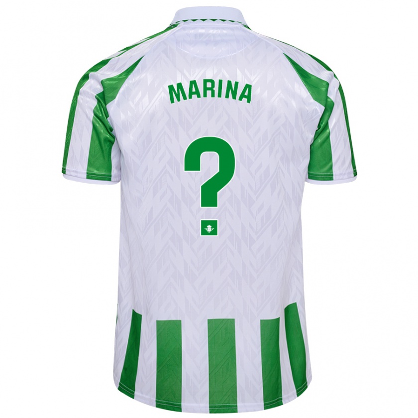 Kandiny Niño Camiseta Rodrigo Marina #0 Verde Rayas Blancas 1ª Equipación 2024/25 La Camisa Chile