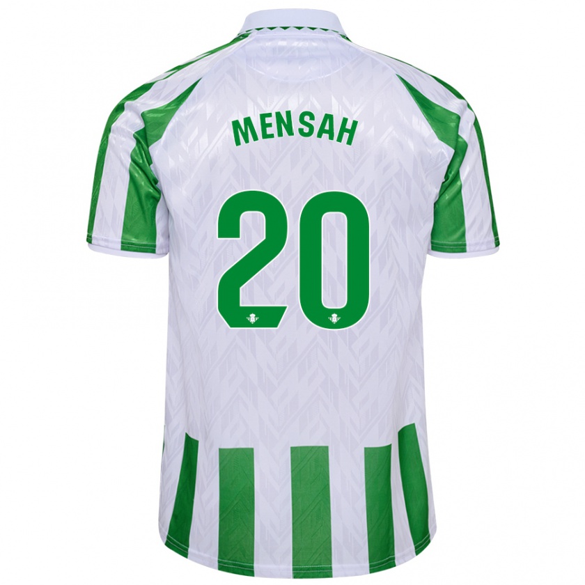 Kandiny Niño Camiseta Mawuli Mensah #20 Verde Rayas Blancas 1ª Equipación 2024/25 La Camisa Chile