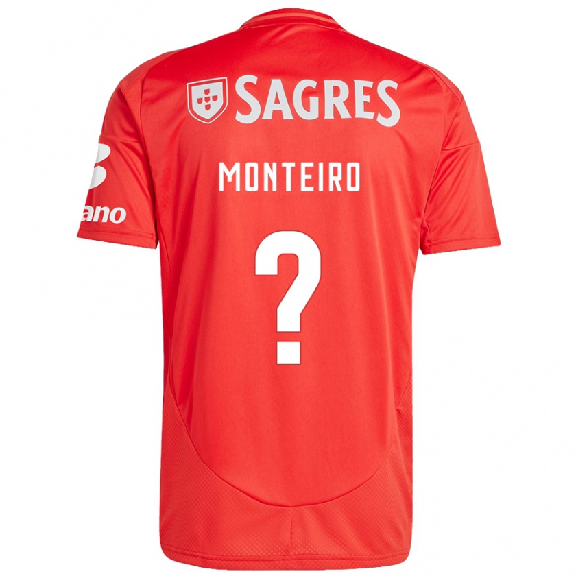 Kandiny Niño Camiseta Jair Monteiro #0 Rojo Blanco 1ª Equipación 2024/25 La Camisa Chile