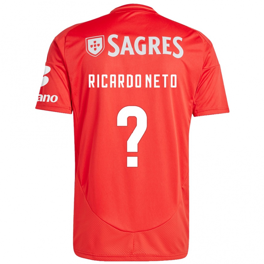 Kandiny Niño Camiseta Ricardo Neto #0 Rojo Blanco 1ª Equipación 2024/25 La Camisa Chile