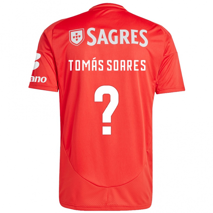 Kandiny Niño Camiseta Tomás Soares #0 Rojo Blanco 1ª Equipación 2024/25 La Camisa Chile