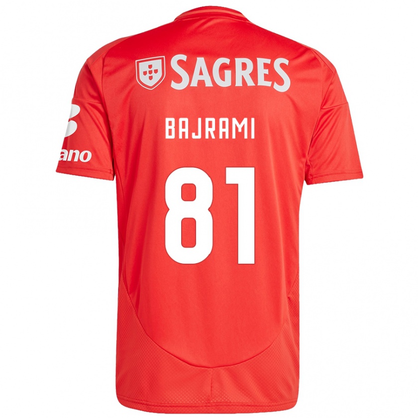 Kandiny Niño Camiseta Adrian Bajrami #81 Rojo Blanco 1ª Equipación 2024/25 La Camisa Chile