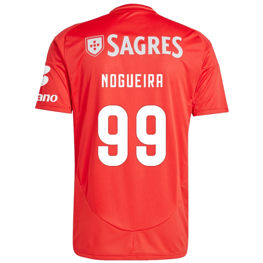 Kandiny Niño Camiseta Beatriz Nogueira #99 Rojo Blanco 1ª Equipación 2024/25 La Camisa Chile