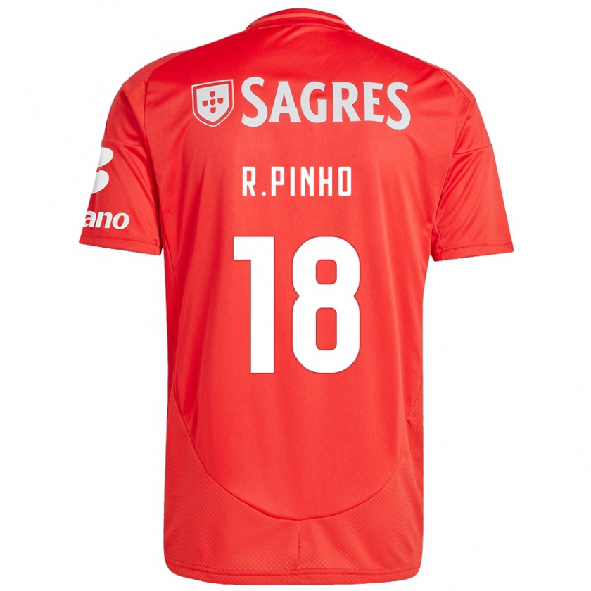 Kandiny Niño Camiseta Rodrigo Pinho #18 Rojo Blanco 1ª Equipación 2024/25 La Camisa Chile