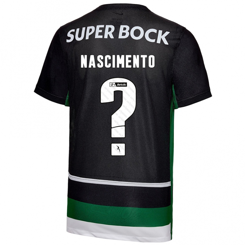 Kandiny Niño Camiseta Sandro Nascimento #0 Negro Blanco Verde 1ª Equipación 2024/25 La Camisa Chile