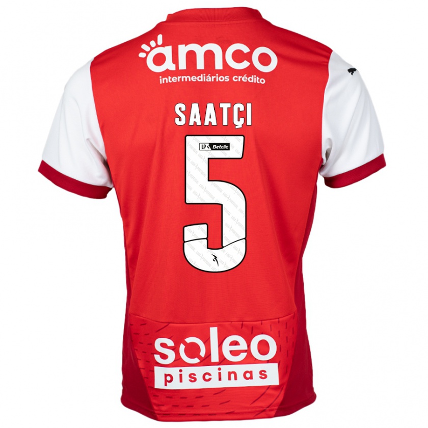 Kandiny Niño Camiseta Serdar Saatçı #5 Rojo Blanco 1ª Equipación 2024/25 La Camisa Chile