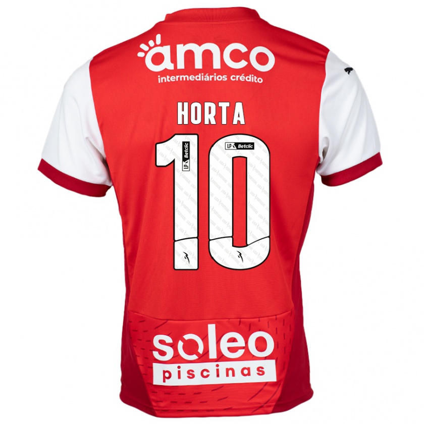 Kandiny Niño Camiseta André Horta #10 Rojo Blanco 1ª Equipación 2024/25 La Camisa Chile