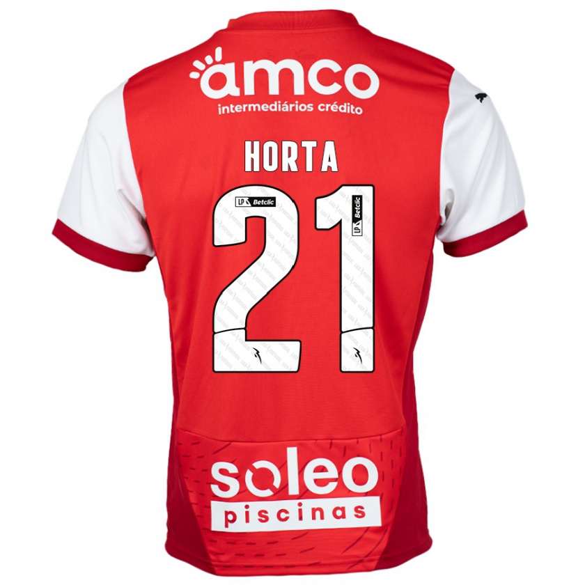 Kandiny Niño Camiseta Ricardo Horta #21 Rojo Blanco 1ª Equipación 2024/25 La Camisa Chile