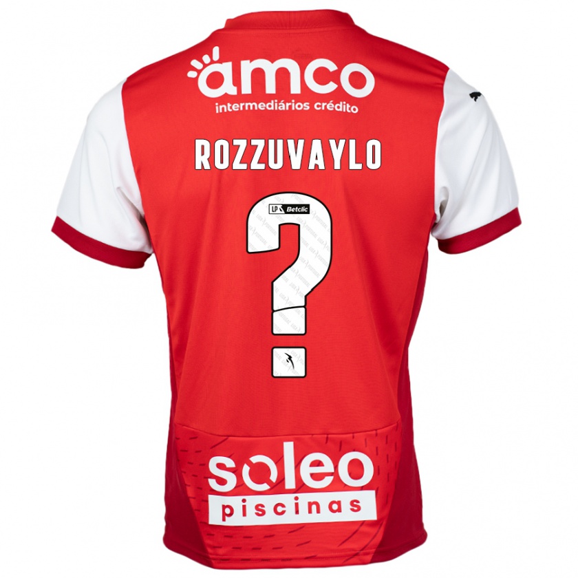 Kandiny Niño Camiseta Dani Rozzuvaylo #0 Rojo Blanco 1ª Equipación 2024/25 La Camisa Chile