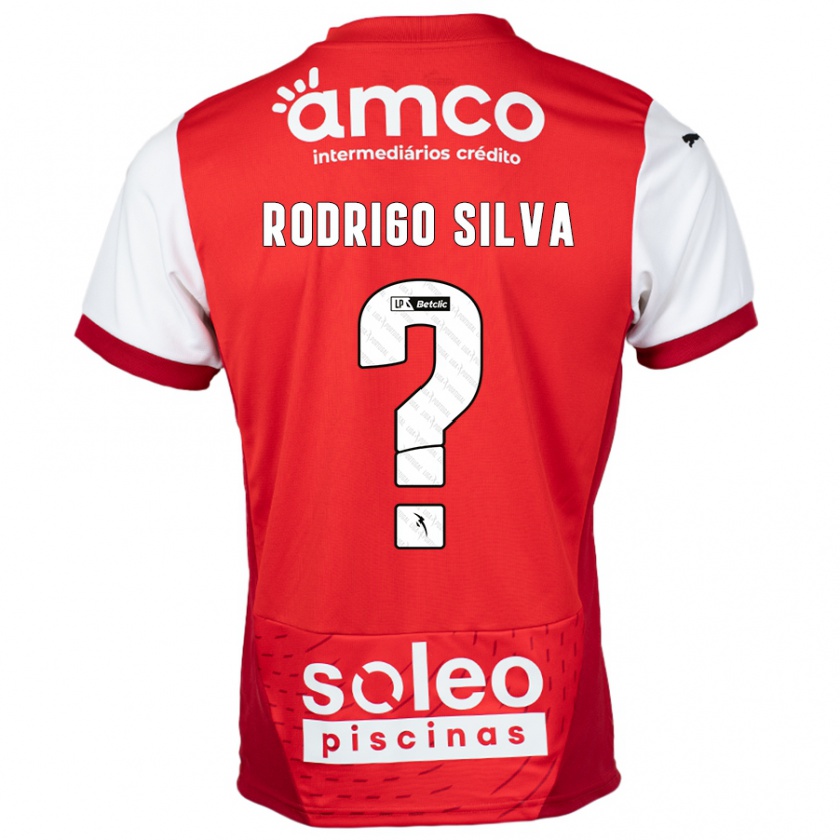 Kandiny Niño Camiseta Rodrigo Silva #0 Rojo Blanco 1ª Equipación 2024/25 La Camisa Chile