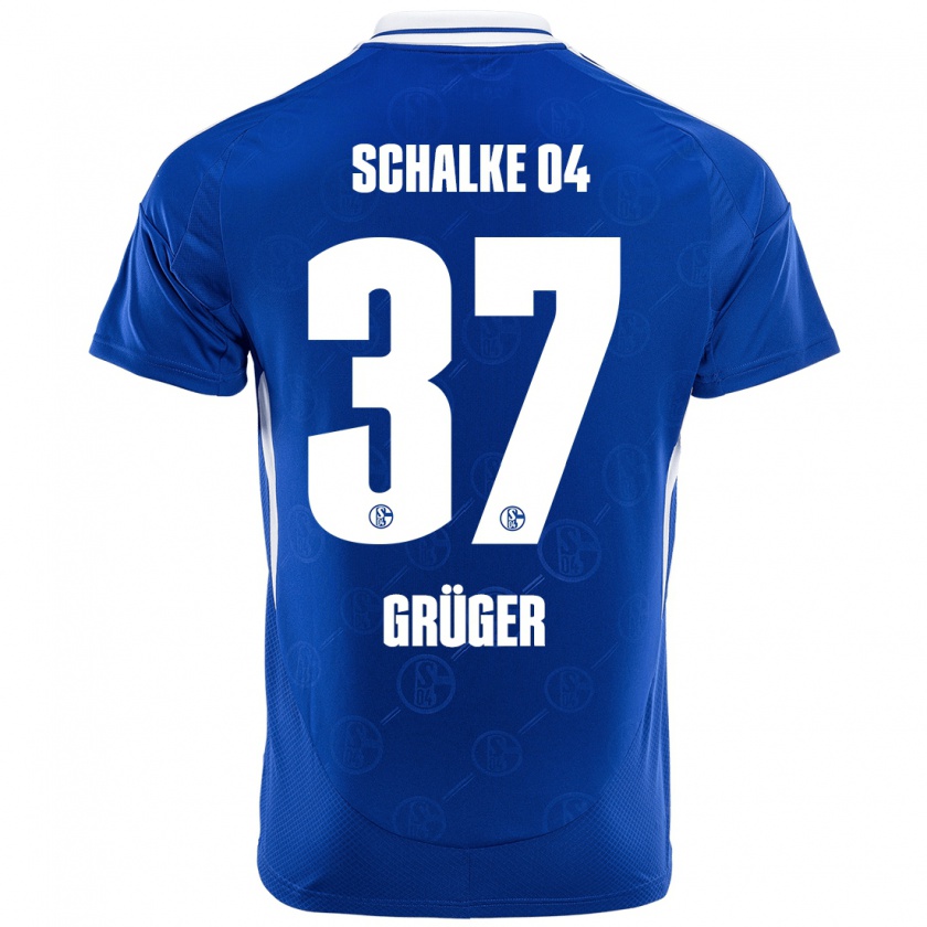 Kandiny Niño Camiseta Max Grüger #37 Azul Real 1ª Equipación 2024/25 La Camisa Chile