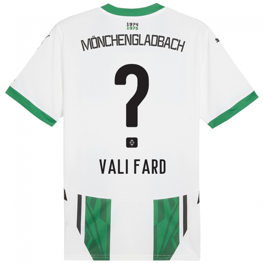 Kandiny Niño Camiseta Elias Vali Fard #0 Blanco Verde 1ª Equipación 2024/25 La Camisa Chile