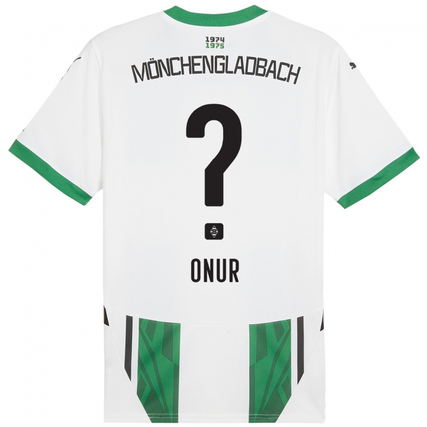 Kandiny Niño Camiseta Hasan Onur #0 Blanco Verde 1ª Equipación 2024/25 La Camisa Chile