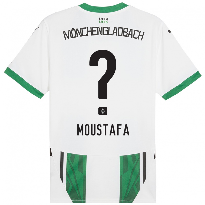 Kandiny Niño Camiseta Seif Moustafa #0 Blanco Verde 1ª Equipación 2024/25 La Camisa Chile