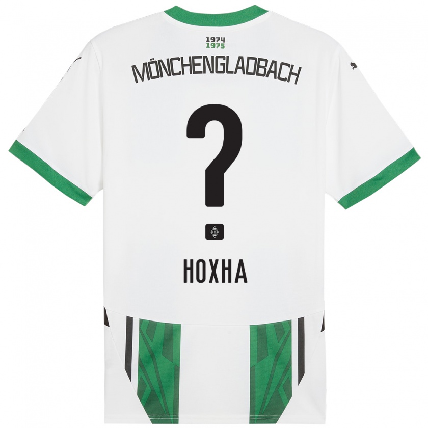 Kandiny Niño Camiseta Flavjo Hoxha #0 Blanco Verde 1ª Equipación 2024/25 La Camisa Chile