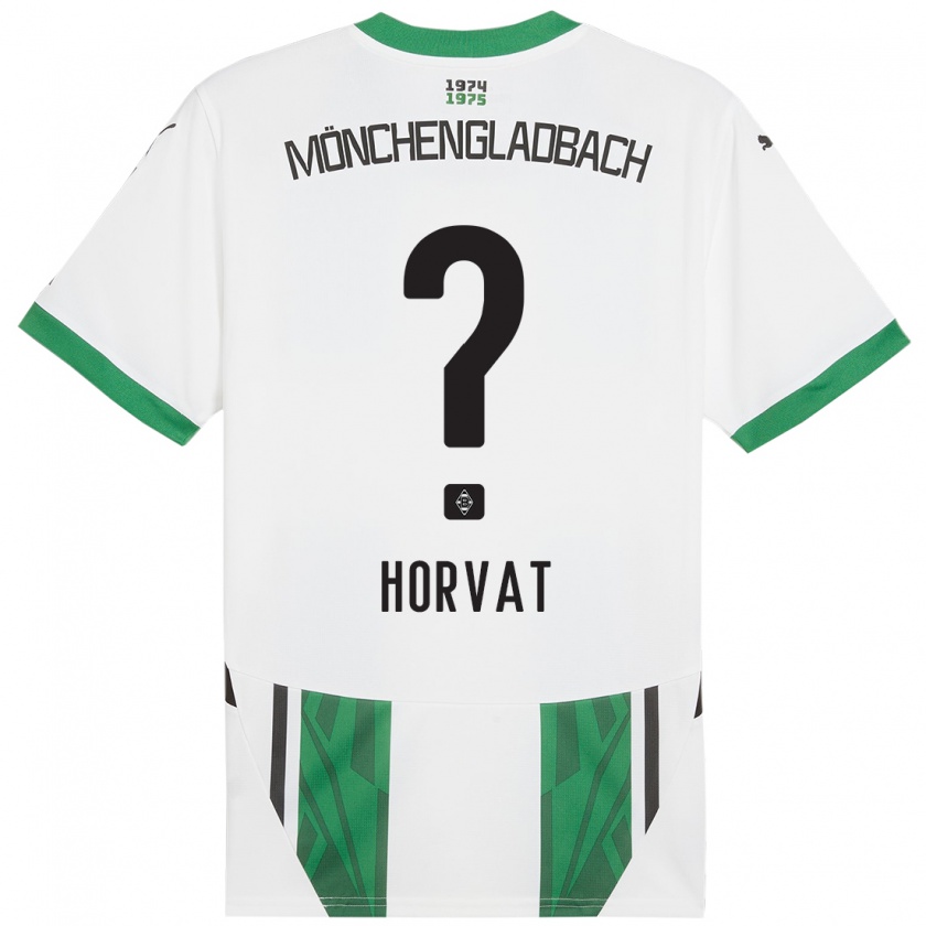 Kandiny Niño Camiseta Niko Horvat #0 Blanco Verde 1ª Equipación 2024/25 La Camisa Chile