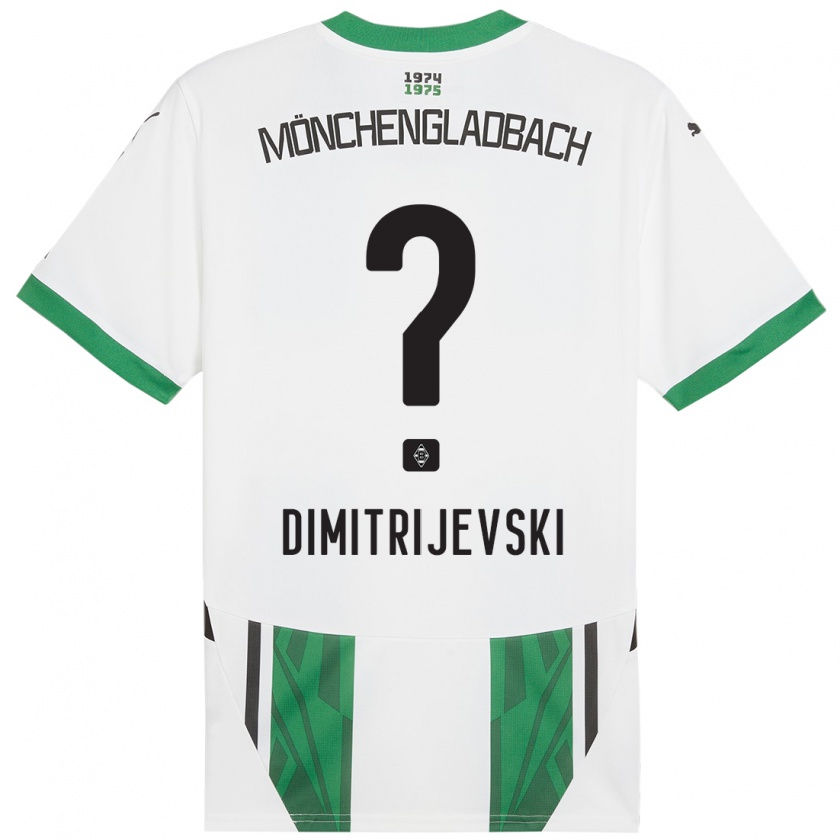 Kandiny Niño Camiseta Maximilian Dimitrijevski #0 Blanco Verde 1ª Equipación 2024/25 La Camisa Chile