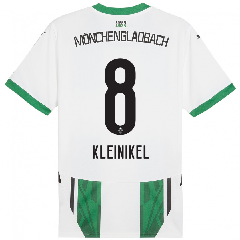 Kandiny Niño Camiseta Nadja Kleinikel #8 Blanco Verde 1ª Equipación 2024/25 La Camisa Chile