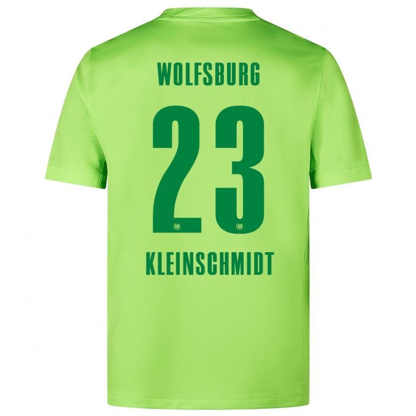 Kandiny Niño Camiseta Max Kleinschmidt #23 Verde Fluorescente 1ª Equipación 2024/25 La Camisa Chile