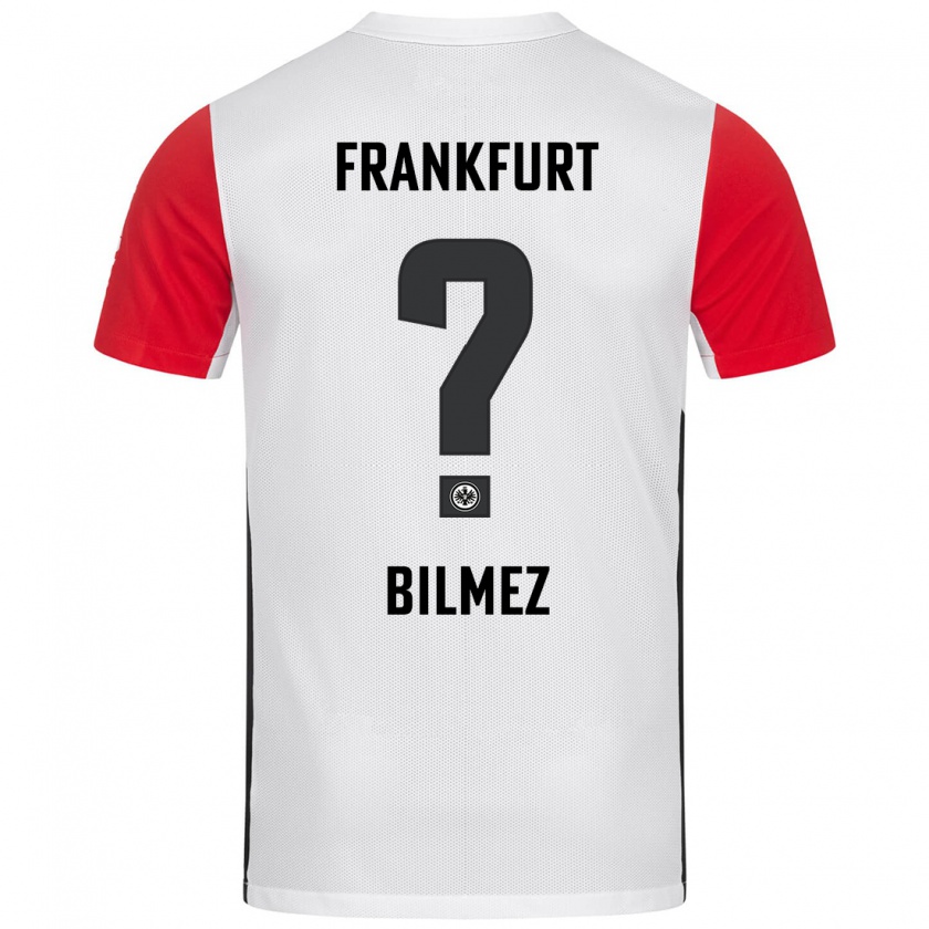 Kandiny Niño Camiseta Attila Bilmez #0 Blanco Rojo 1ª Equipación 2024/25 La Camisa Chile