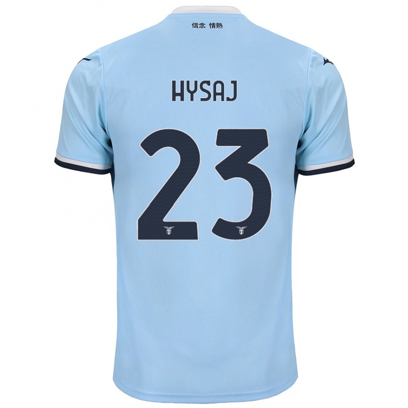 Kandiny Niño Camiseta Elseid Hysaj #23 Azul 1ª Equipación 2024/25 La Camisa Chile