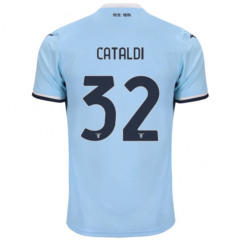 Kandiny Niño Camiseta Danilo Cataldi #32 Azul 1ª Equipación 2024/25 La Camisa Chile