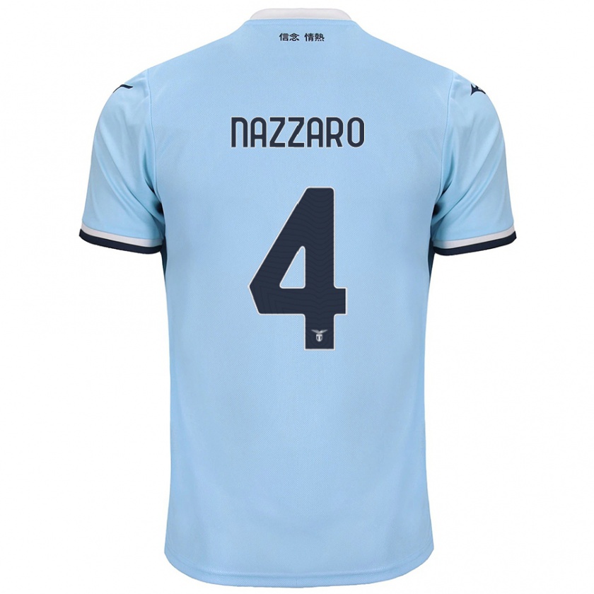 Kandiny Niño Camiseta Marco Nazzaro #4 Azul 1ª Equipación 2024/25 La Camisa Chile