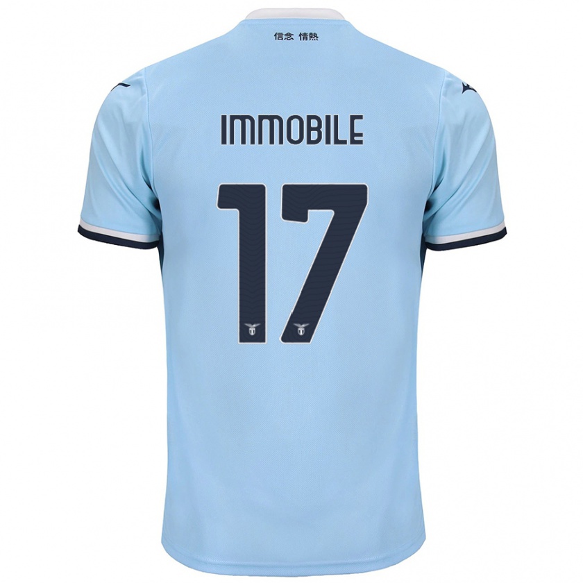 Kandiny Niño Camiseta Ciro Immobile #17 Azul 1ª Equipación 2024/25 La Camisa Chile