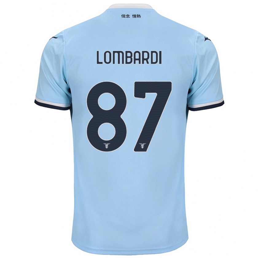 Kandiny Niño Camiseta Cristiano Lombardi #87 Azul 1ª Equipación 2024/25 La Camisa Chile