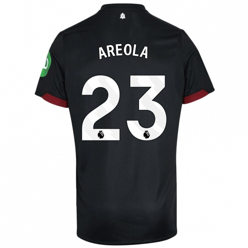 Kandiny Niño Camiseta Alphonse Areola #23 Negro Blanco 2ª Equipación 2024/25 La Camisa Chile