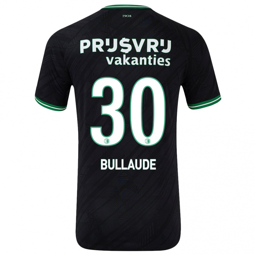 Kandiny Niño Camiseta Ezequiel Bullaude #30 Negro Verde 2ª Equipación 2024/25 La Camisa Chile